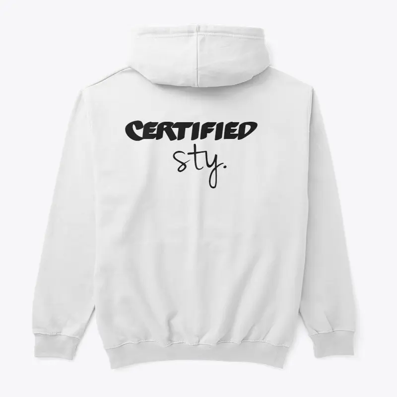 Certified Sty Back Text Hoodie