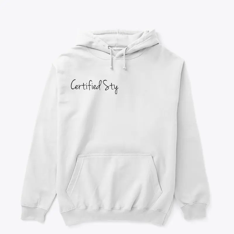 "Certified Sty" Basic Text Hoodie